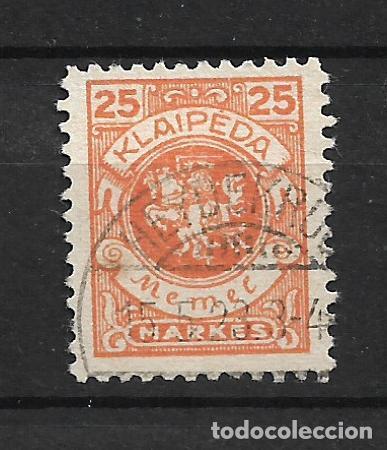 Sellos: alemania memel 1923 michel 143 usado 10&euro;- 18/15