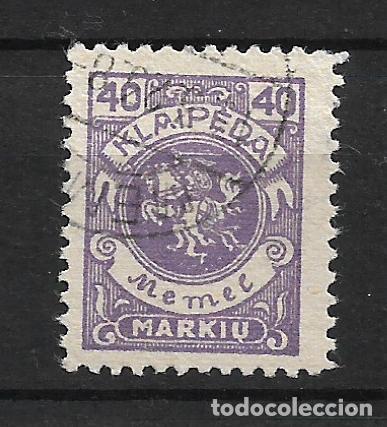 Sellos: alemania memel 1923 michel 144 usado 8.50&euro;- 18/15