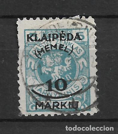 Sellos: alemania memel 1923 michel 129 usado 15&euro;- 18/15