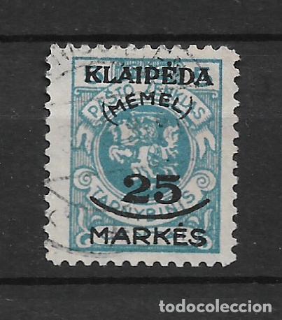 Sellos: alemania memel 1923 michel 130 usado 15&euro;- 18/15