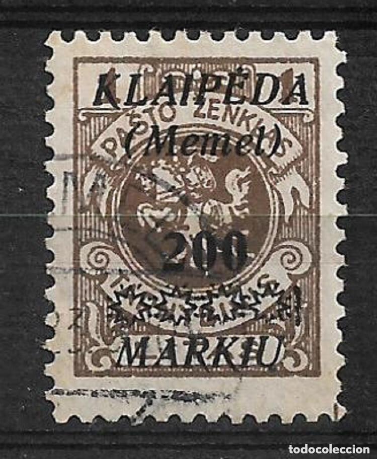 Sellos: Alemania Memel 1923 Michel 140 usado 25&euro;- 18/15