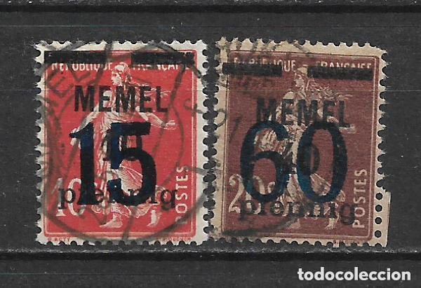 Sellos: alemania memel 1921 michel 34/35 usado 5&euro; - 28/14