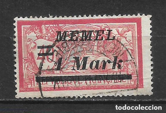 Sellos: alemania memel 1922 michel 64 usado 3&euro;- 28/14
