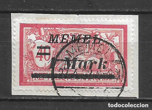 Sellos: alemania memel 1922 michel 64 usado 3&euro;- 28/14