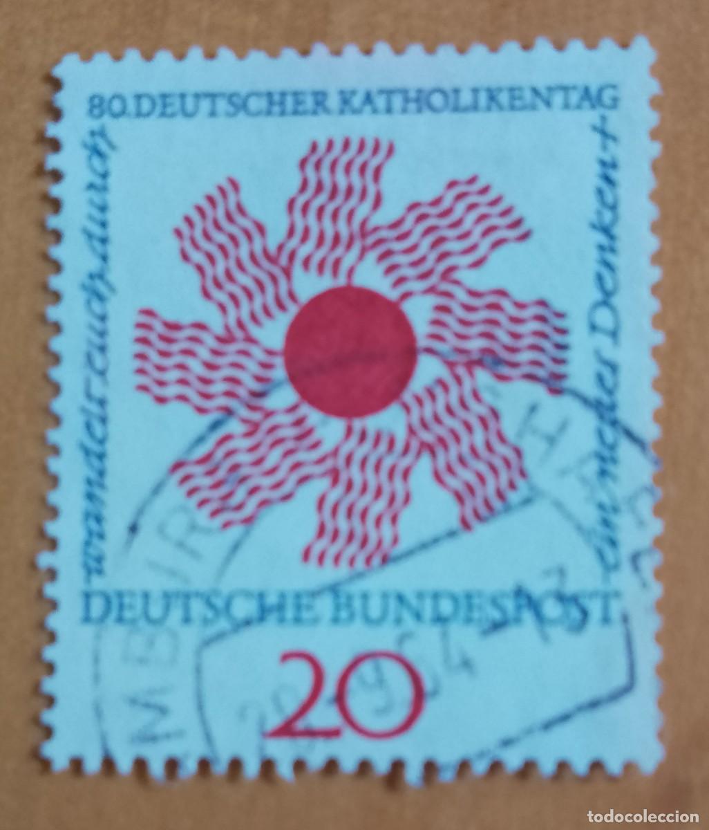Sellos: ALEMANIA - V/F 20 - A&Ntilde;O 1964 - 80 JORNADA CAT&Oacute;LICA NACIONAL STUTTGART - YV 309