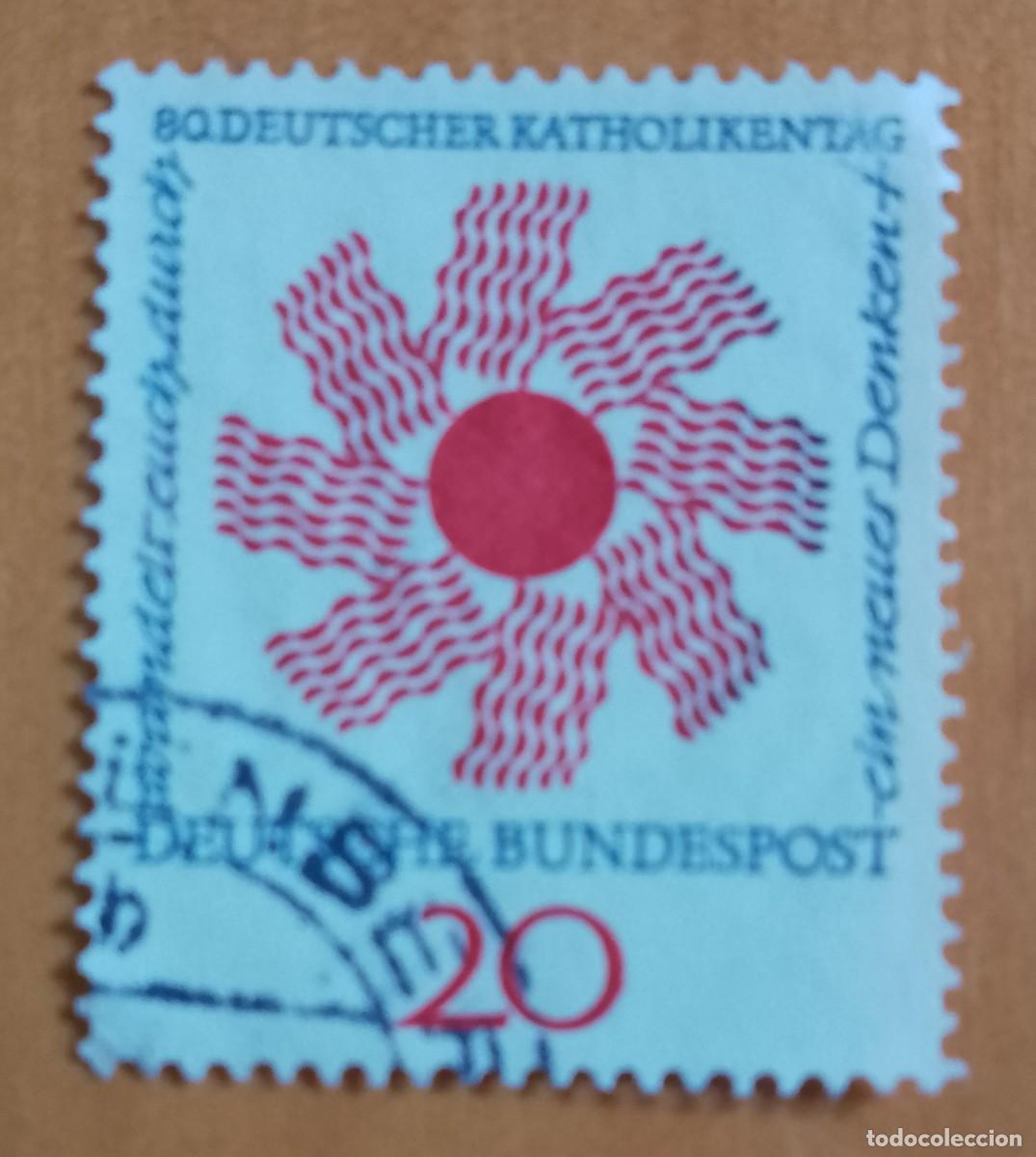 Sellos: ALEMANIA - V/F 20 - A&Ntilde;O 1964 - 80 JORNADA CAT&Oacute;LICA NACIONAL STUTTGART - YV 309