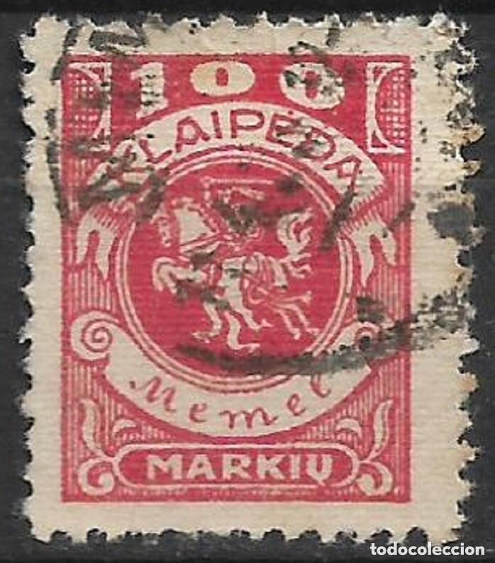 Sellos: Alemania Memel 1923 Michel 146 usado 9&euro;- 33-16