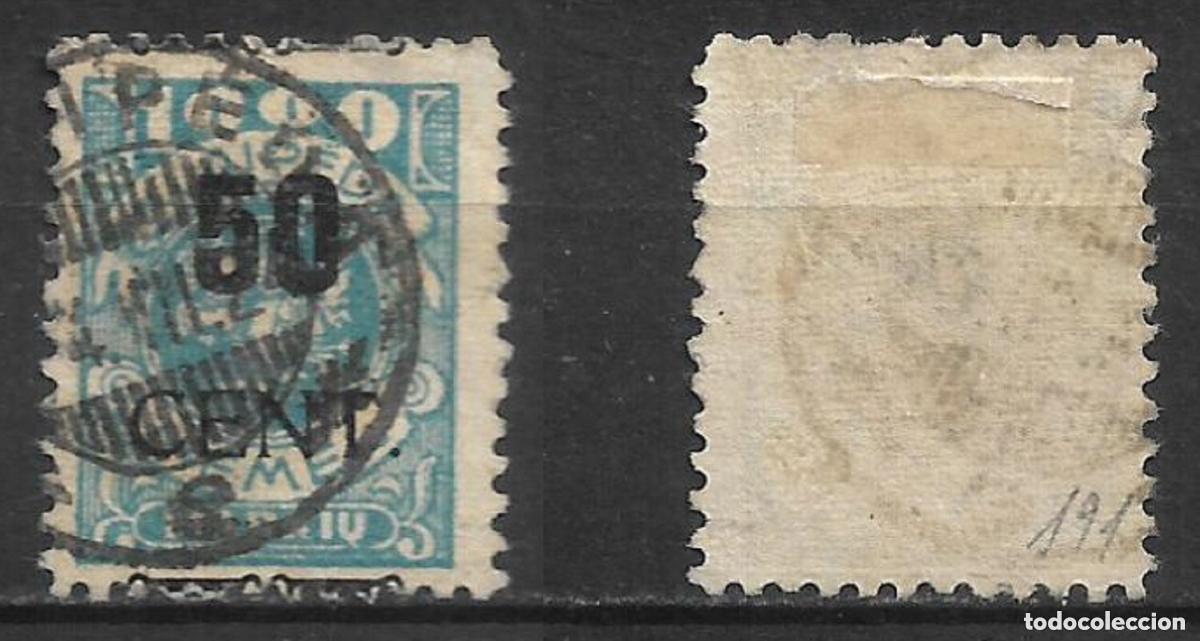 Sellos: Alemania Memel 1923 Michel 191 usado 15&euro;- 33-16