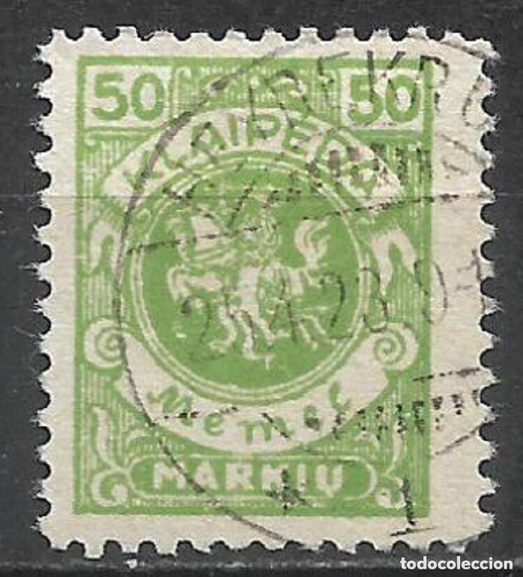 Sellos: Alemania Memel 1923 Michel 145 usado 18&euro;- 33-16