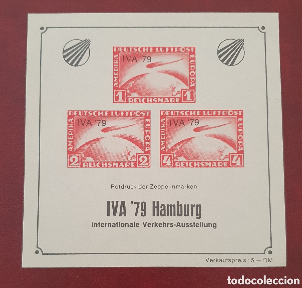 Selos: Hoja bloque conmemorativo Hamburgo 1979