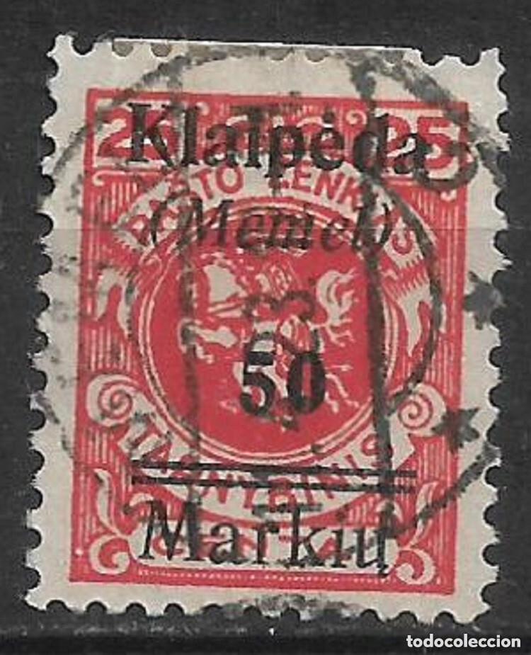 Sellos: Alemania Memel 1923 Michel 131 usado 15&euro;- 33-16