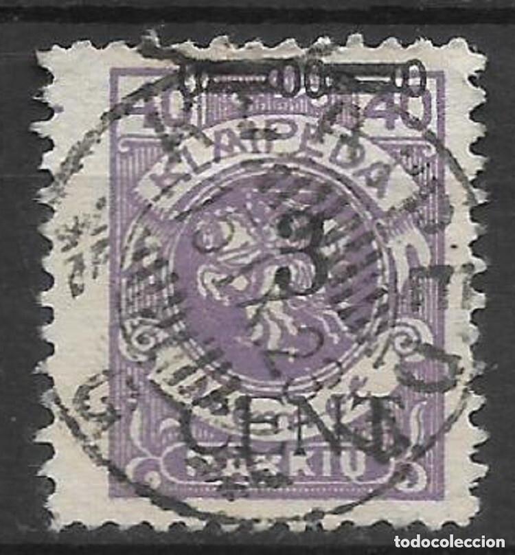 Sellos: Alemania Memel 1923 Michel 178 usado 18&euro;- 33-16