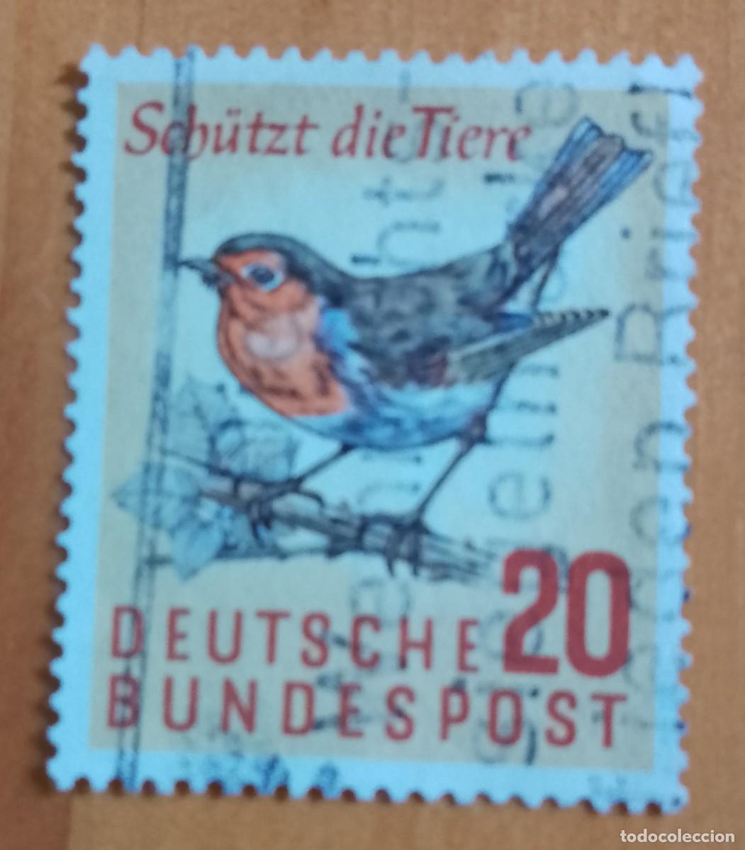 Sellos: ALEMANIA - V/F 20 - FAUNA, AVE, P&Aacute;JARO, PROTEJA A LOS ANIMALES