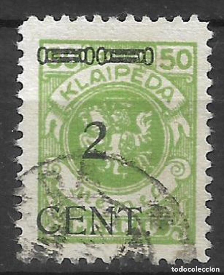 Sellos: Alemania Memel 1923 Michel 177 usado 20&euro;- 33-16