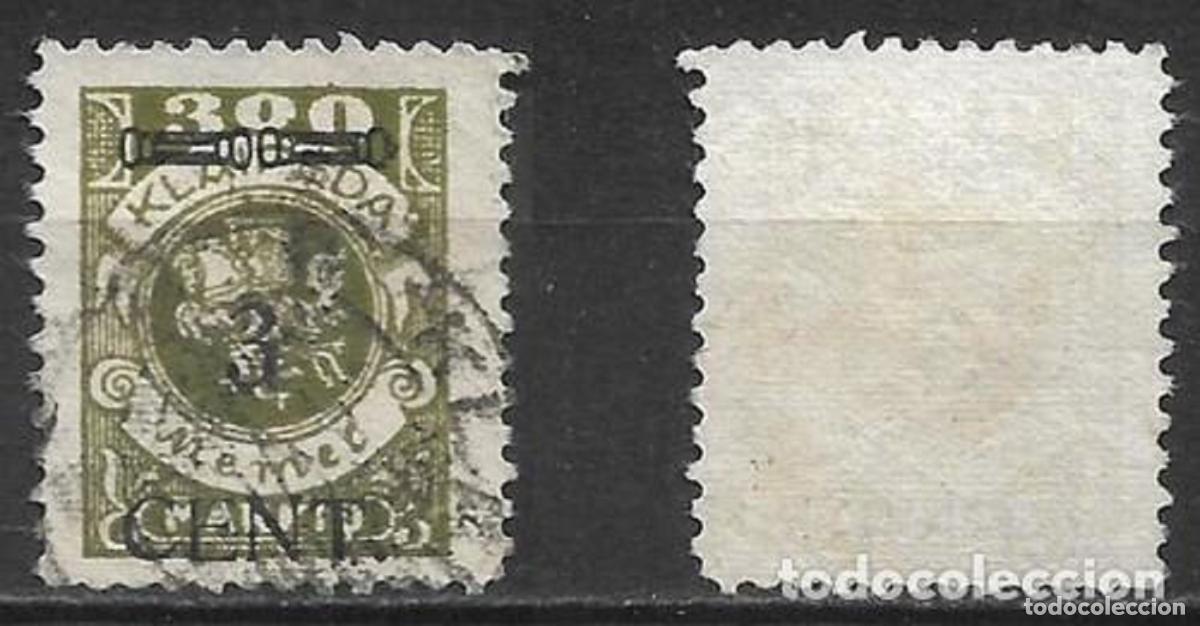 Sellos: Alemania Memel 1923 Michel 179 usado 15&euro;- 33-16