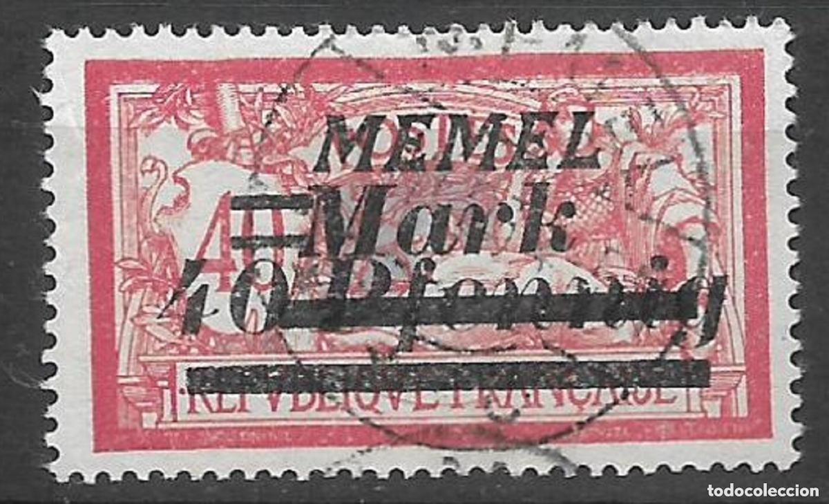 Sellos: Alemania Memel 1922 Michel 119 usado 6.50&euro;- 33-16