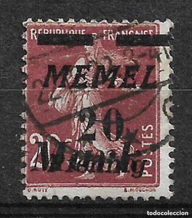 Sellos: Alemania Memel 1922 michel 109 usado 6&euro;- 21/30