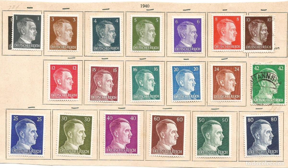 Sellos: ALEMANIA 1941 - III REICH - HITLER - SERIE COMPLETA B&Aacute;SICA