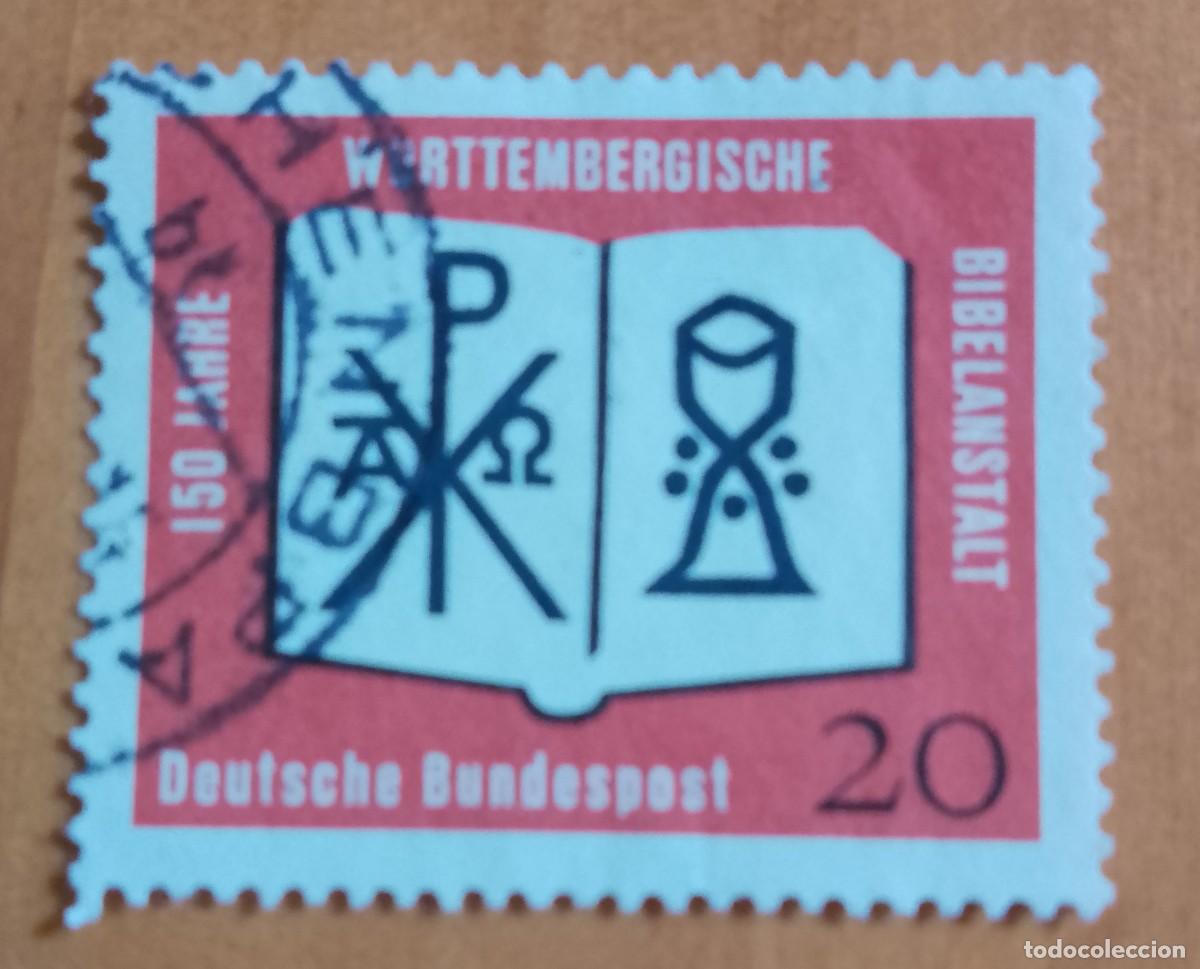 Sellos: ALEMANIA - V/F 20 - A&Ntilde;O 1962, INSTITUTO BIBLICO DE W&Uuml;RTTEMBERG - YV 254