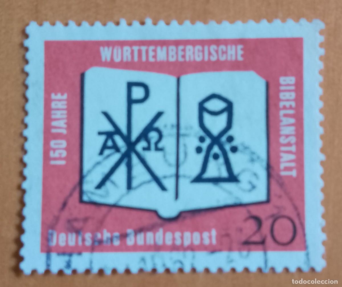Sellos: ALEMANIA - V/F 20 - A&Ntilde;O 1962, INSTITUTO BIBLICO DE W&Uuml;RTTEMBERG - YV 254