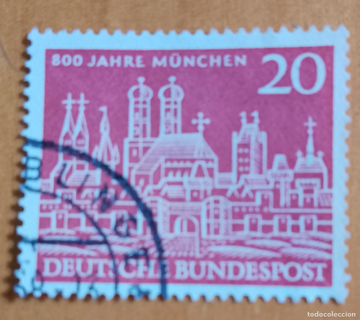 Sellos: ALEMANIA - V/F 20 - 800 A&Ntilde;OS DE MUNICH - MI 289