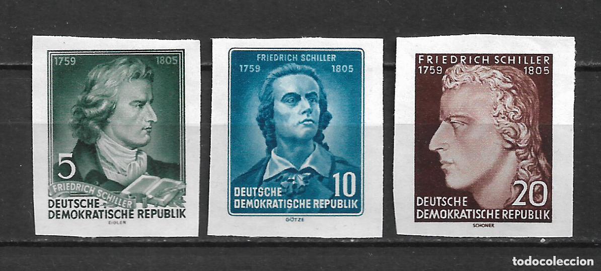 Sellos: alemania ddr 1955 michel 464/466 B ** mnh 15&euro; - 1/5