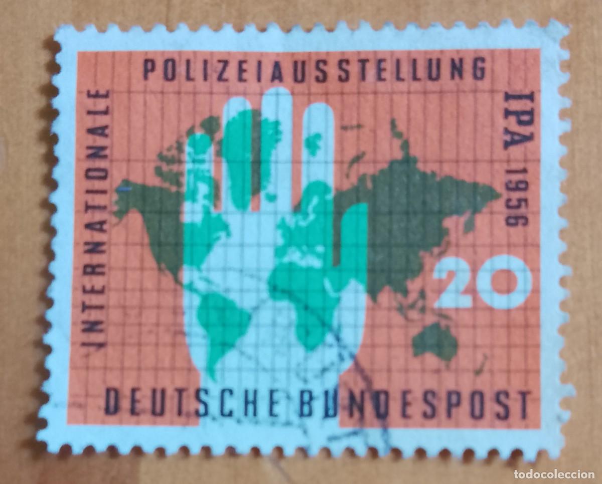 Sellos: ALEMANIA - V/F 20 - A&Ntilde;O 1956 - IPA EXPOSICI&Oacute;N POLICIAL