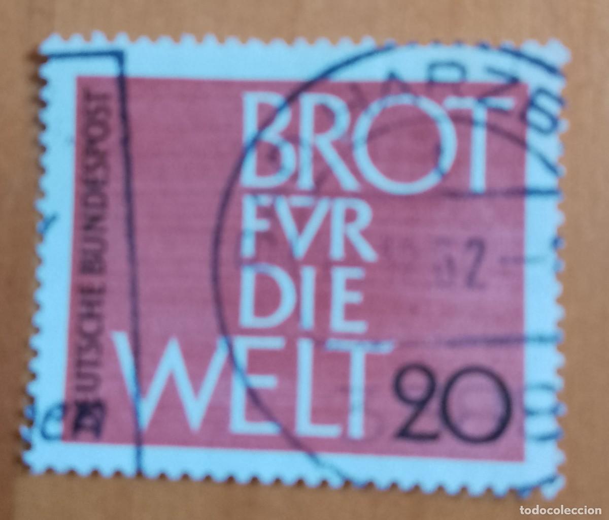 Sellos: ALEMANIA - V/F 20 - A&Ntilde;O 1962 - PAN PARA EL MUNDO. CONGRESO MUNDIAL CONTRA EL HAMBRE
