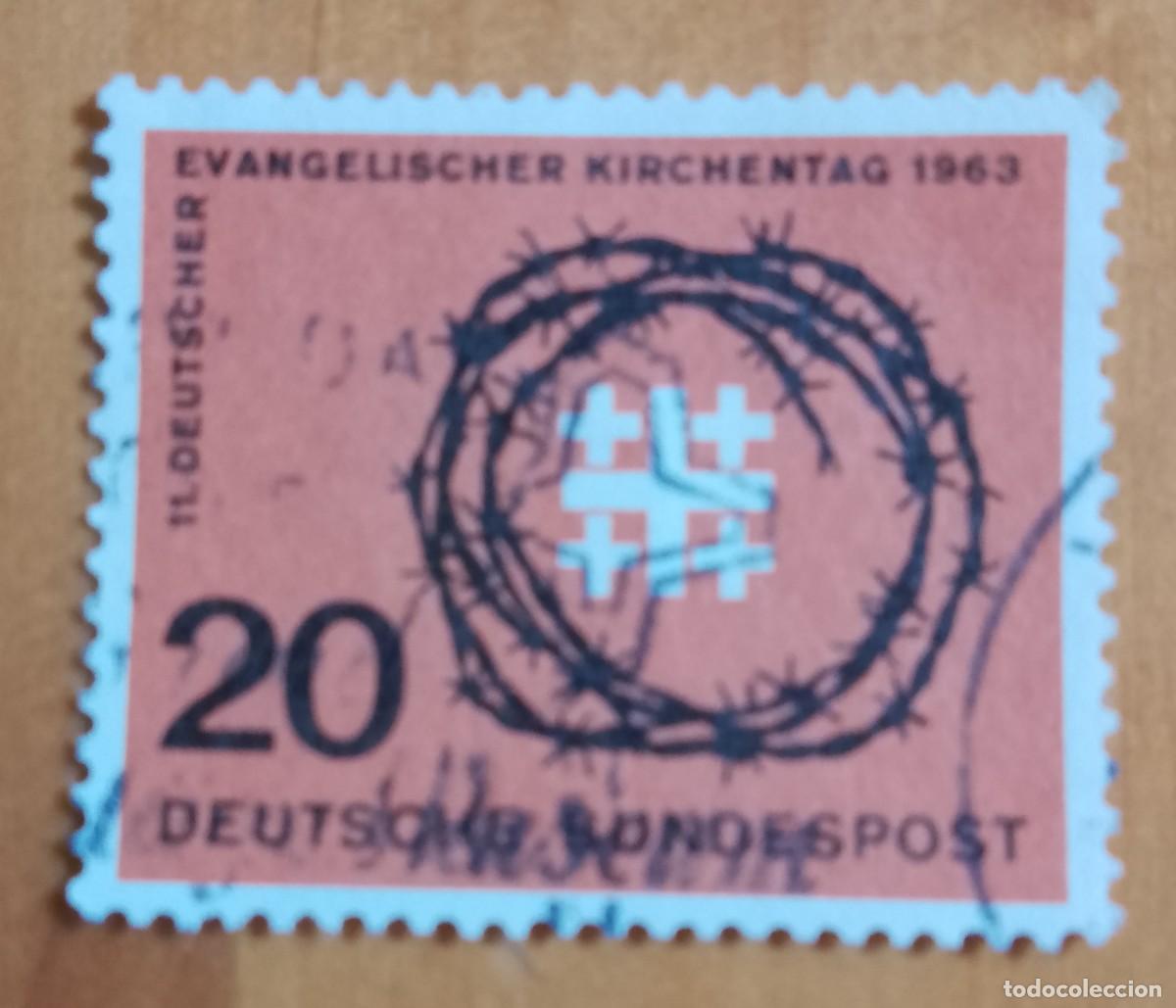 Sellos: ALEMANIA - V/F 20 - A&Ntilde;O 1963 - CONFERENCIA DE LA IGLESIA EVANG&Eacute;LICA ALEMANA