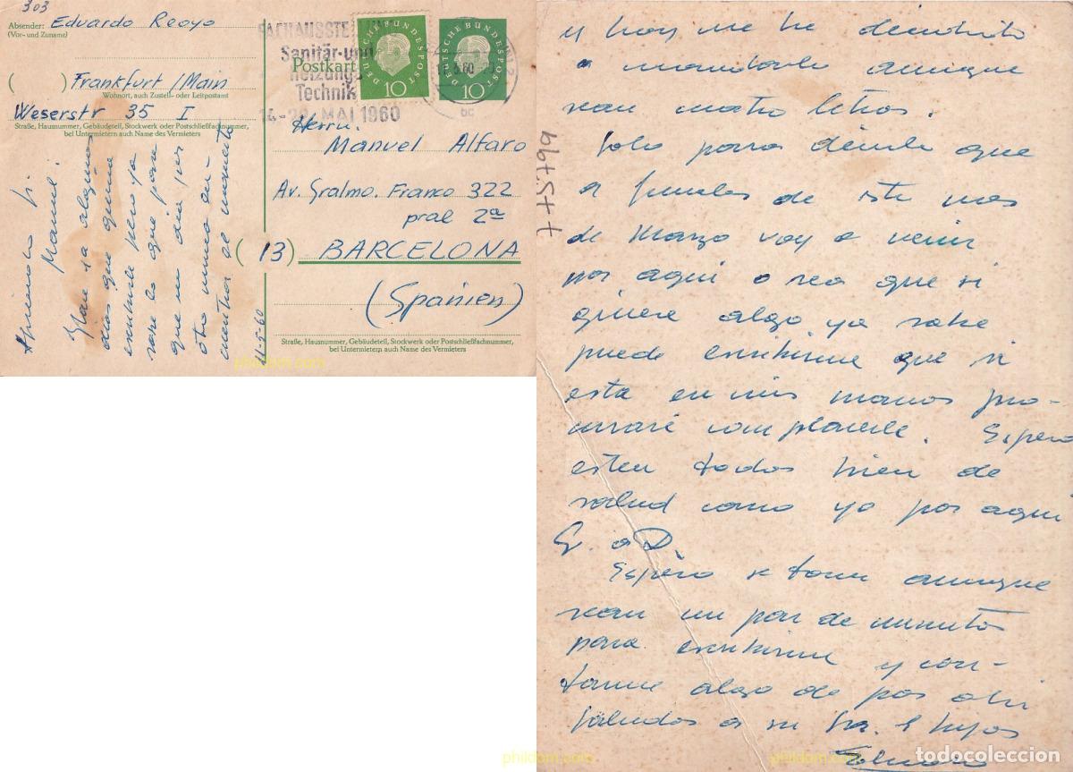 Sellos: 775799 USED ALEMANIA FEDERAL 1959 PRESIDENTE THEODOR HEUSS