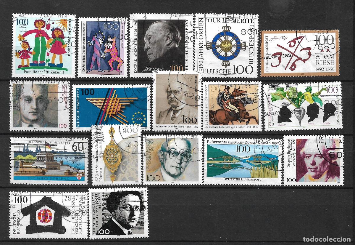 Sellos: alemania 1992 - 17 sellos series completas usado - 6/5