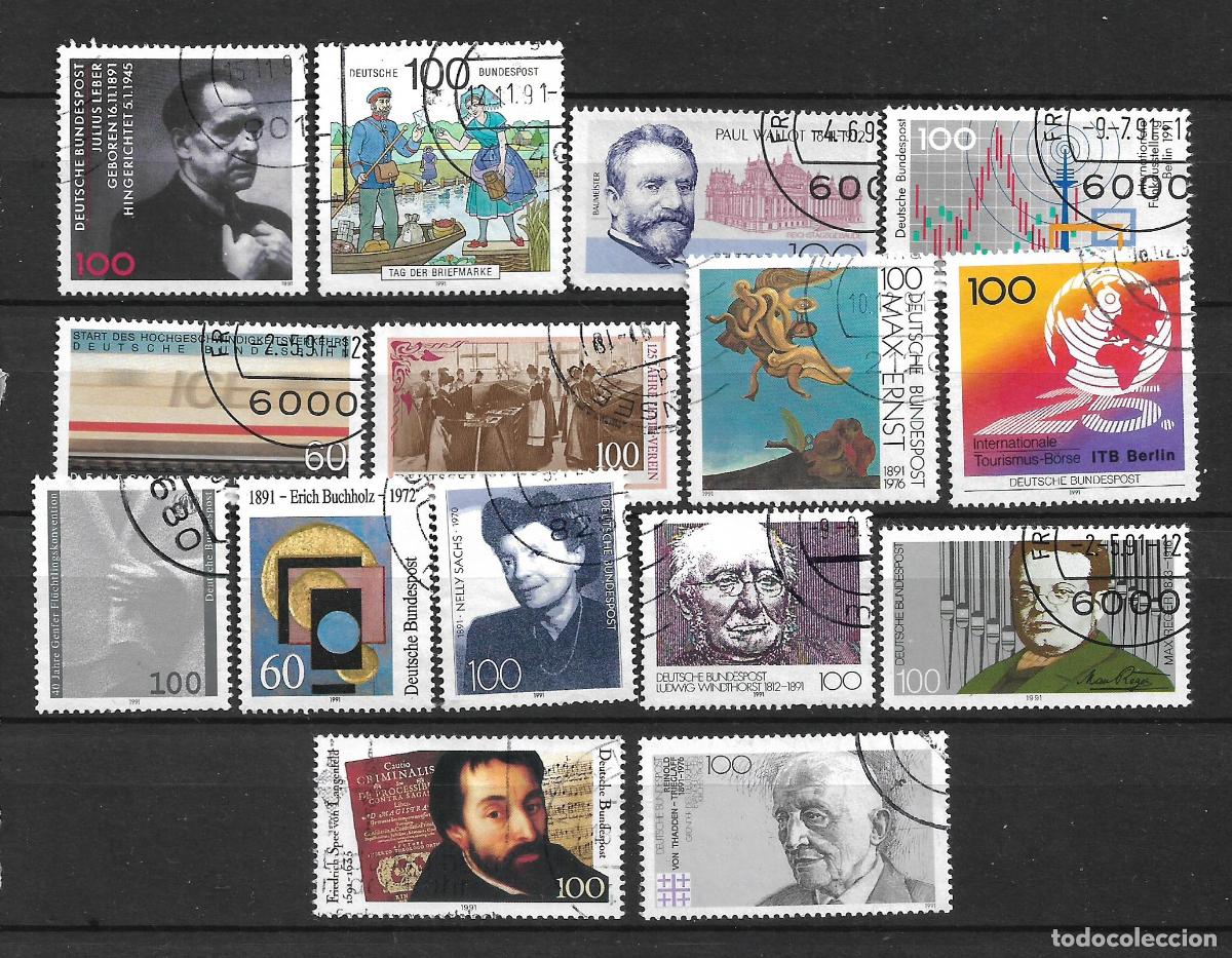 Sellos: alemania 1991 - 15 sellos series completas usado - 6/5