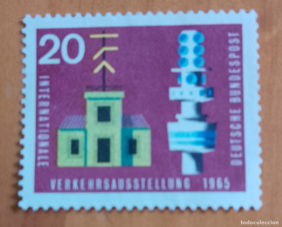 Sellos: ALEMANIA - V/F 20 - A&Ntilde;O 1965 - EXPOSICI&Oacute;N INTERNACIONAL DE TRANSPORTE - YV 343