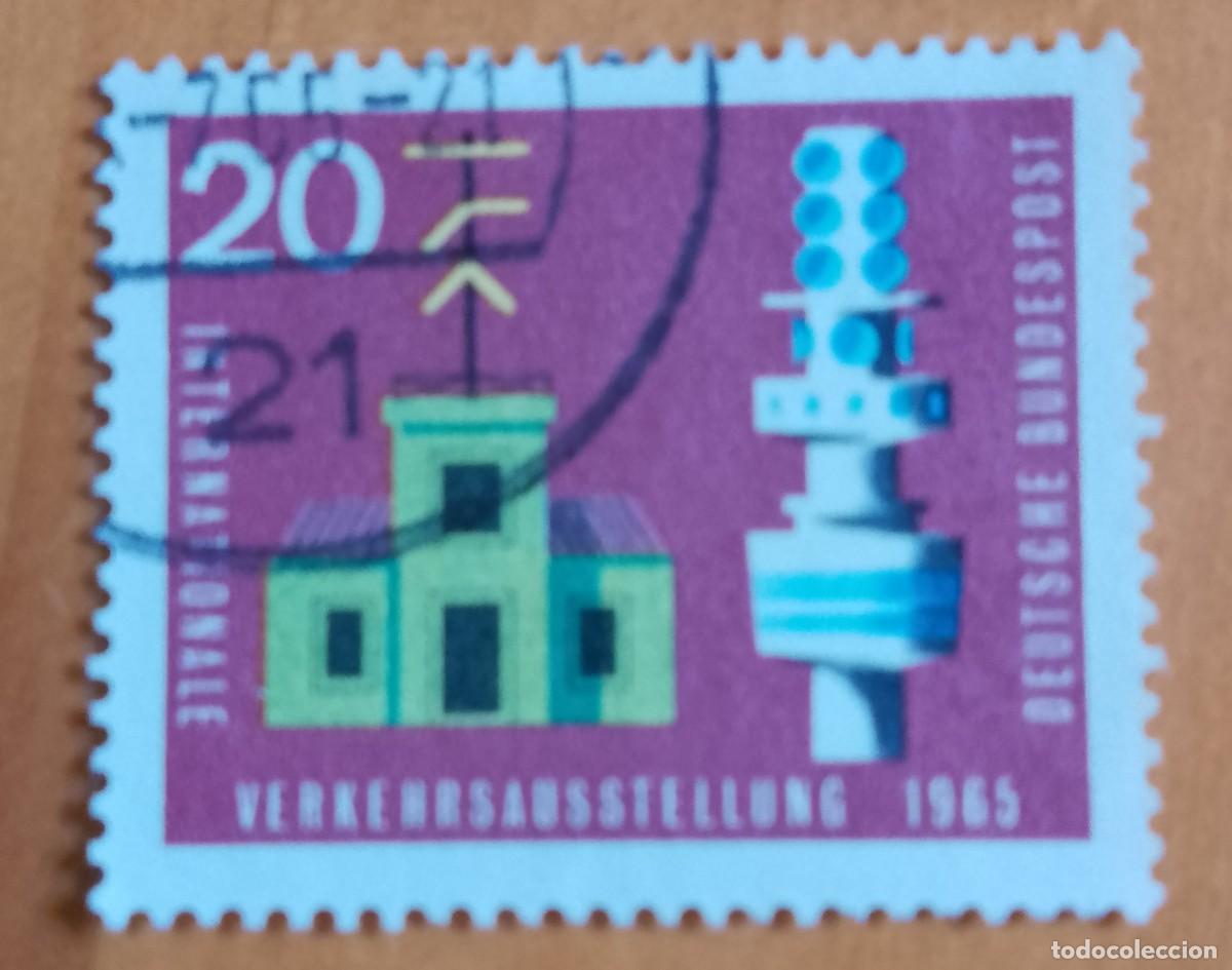 Sellos: ALEMANIA - V/F 20 - A&Ntilde;O 1965 - EXPOSICI&Oacute;N INTERNACIONAL DE TRANSPORTE - YV 343
