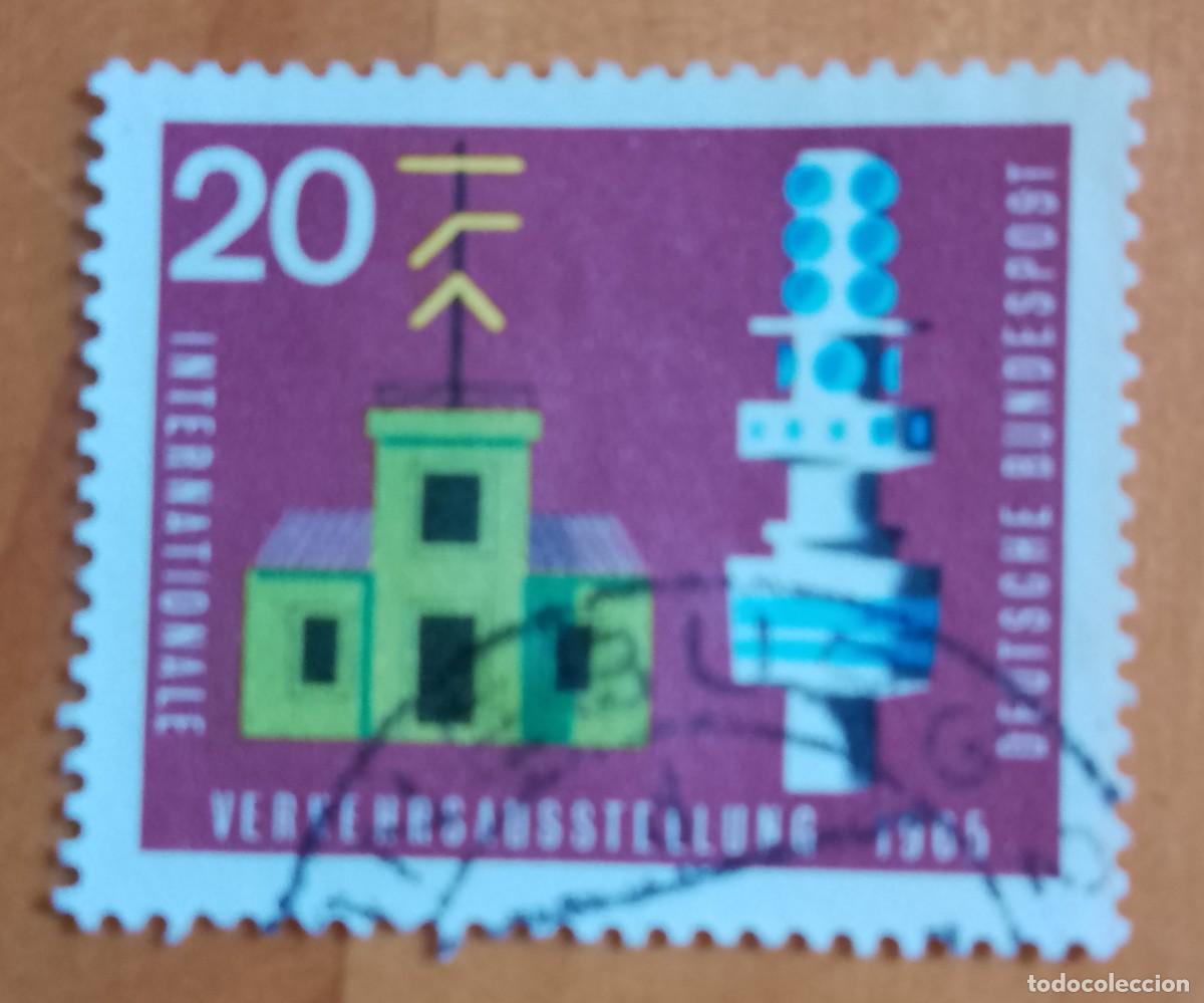 Sellos: ALEMANIA - V/F 20 - A&Ntilde;O 1965 - EXPOSICI&Oacute;N INTERNACIONAL DE TRANSPORTE - YV 343
