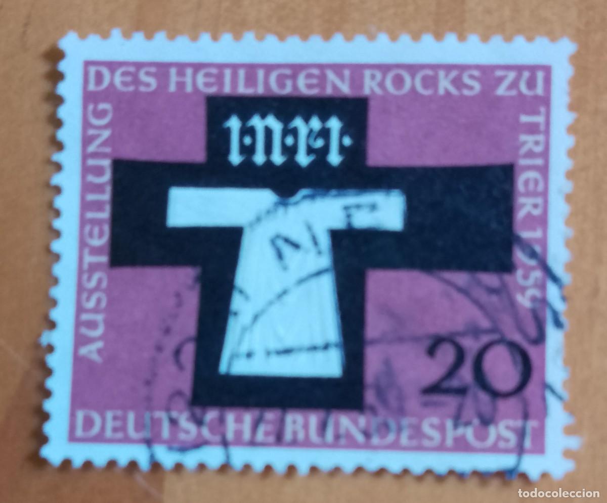 Sellos: ALEMANIA - V/F 20 - INRI, EXHIBICI&Oacute;N DE LA S&Aacute;BANA SANTA, 1959