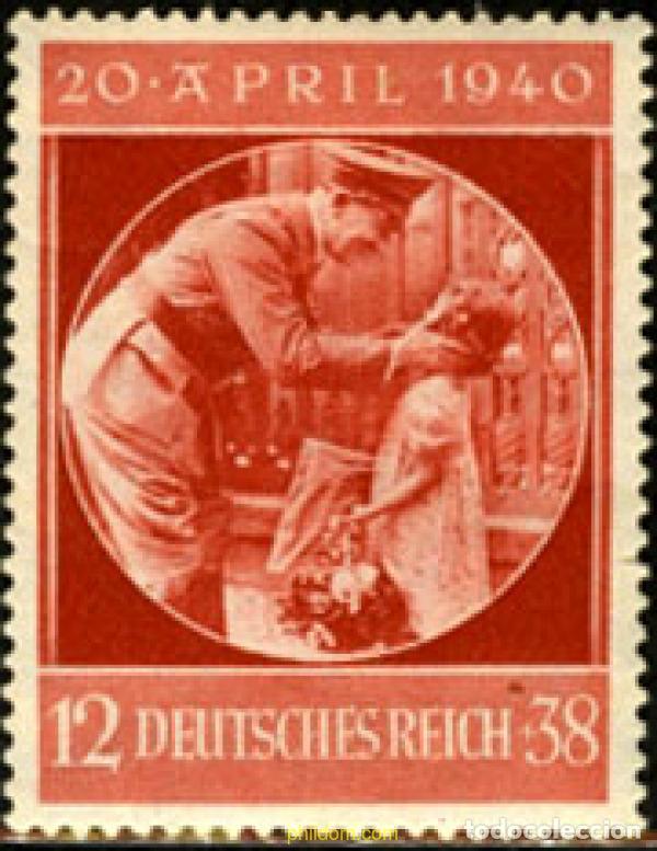 Sellos: 199548 HINGED ALEMANIA 1940 51 ANIVERSARIO DE ADOLF HITLER