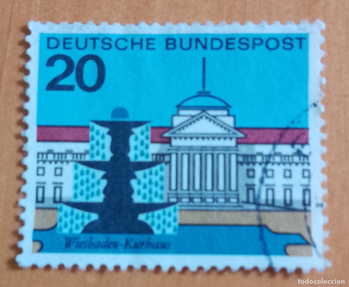 Sellos: ALEMANIA - V/F 20 - WIESBADEN-KURHAUS, CAPITALES ALEMANAS - YV 292