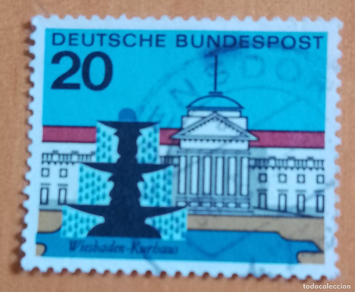 Sellos: ALEMANIA - V/F 20 - WIESBADEN-KURHAUS, CAPITALES ALEMANAS - YV 292