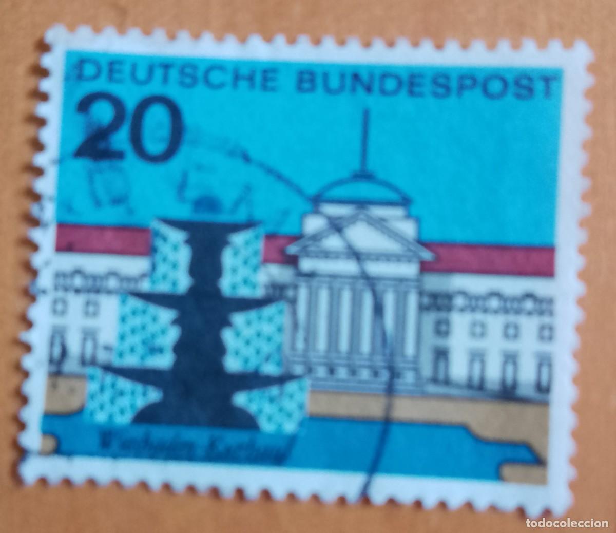 Sellos: ALEMANIA - V/F 20 - WIESBADEN-KURHAUS, CAPITALES ALEMANAS - YV 292