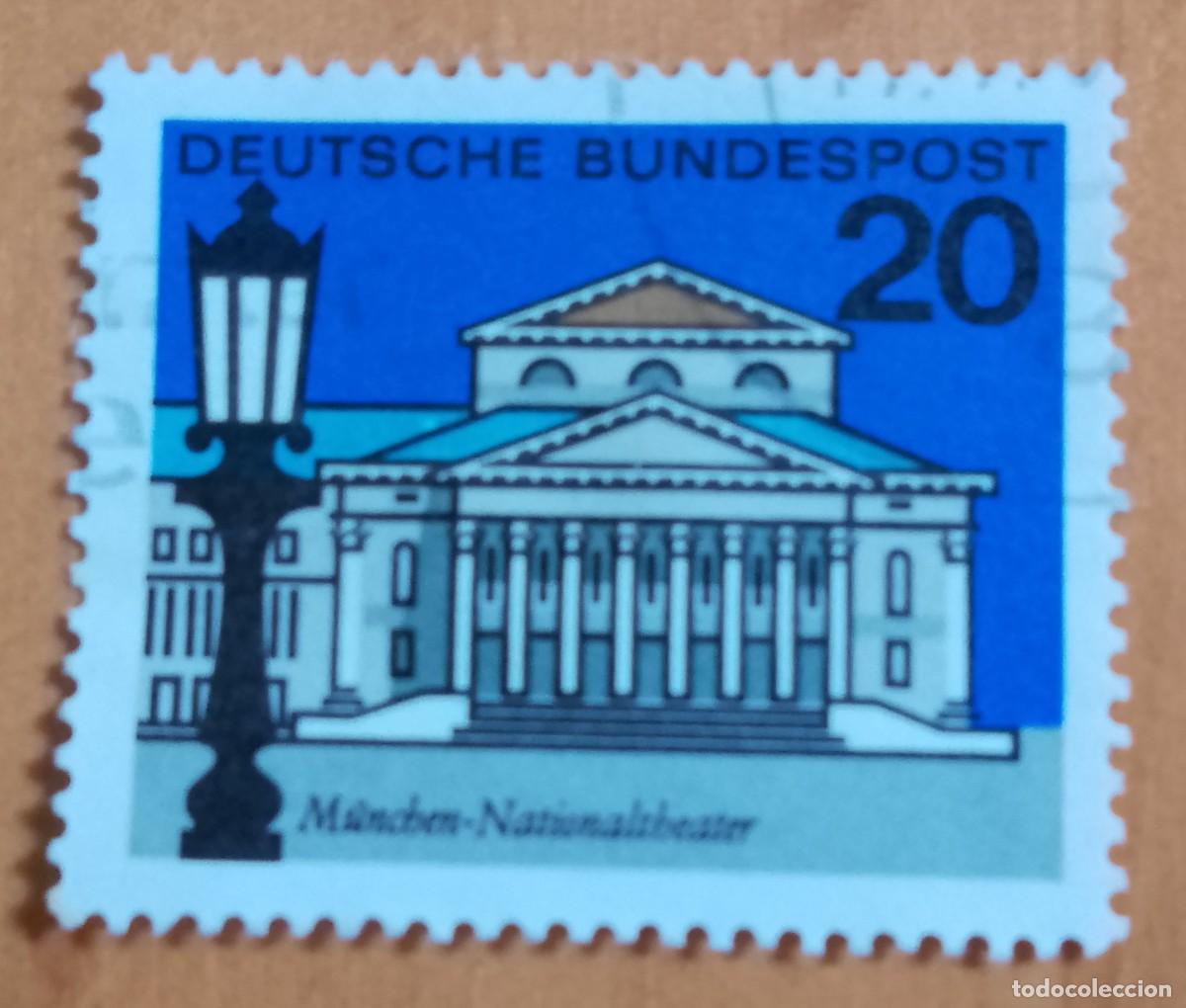 Sellos: ALEMANIA - V/F 20 - A&Ntilde;O 1964 - MUNICH, TEATRO NACIONAL - YV 291