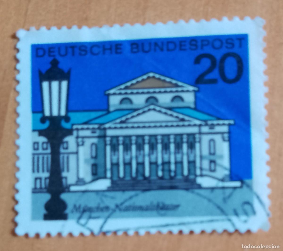 Sellos: ALEMANIA - V/F 20 - A&Ntilde;O 1964 - MUNICH, TEATRO NACIONAL - YV 291