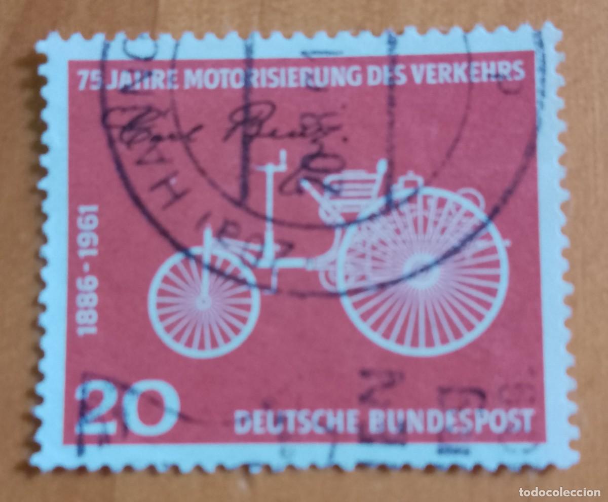 Sellos: ALEMANIA - V/F 20 - 75 A&Ntilde;OS DE MOTORIZACI&Oacute;N DEL TRANSPORTE 1886.1961