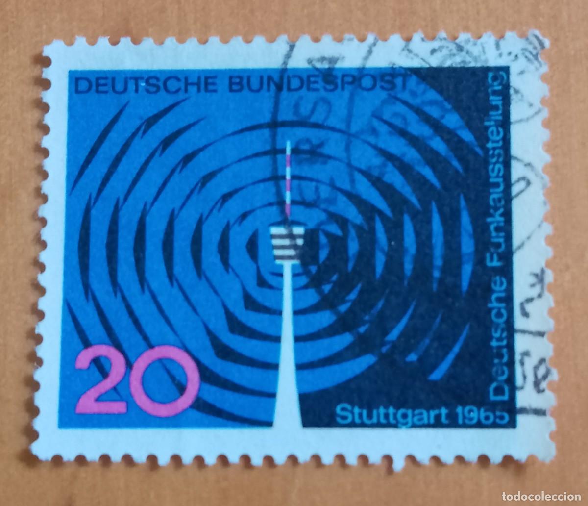 Sellos: ALEMANIA - V/F 20 - EMISORA DE RADIO ALEMANA, STUTTGAR 1965