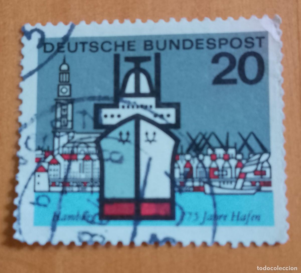 Sellos: ALEMANIA - V/F 20 - 775 A&Ntilde;OS PUERTO DE HAMBURG - YV 289