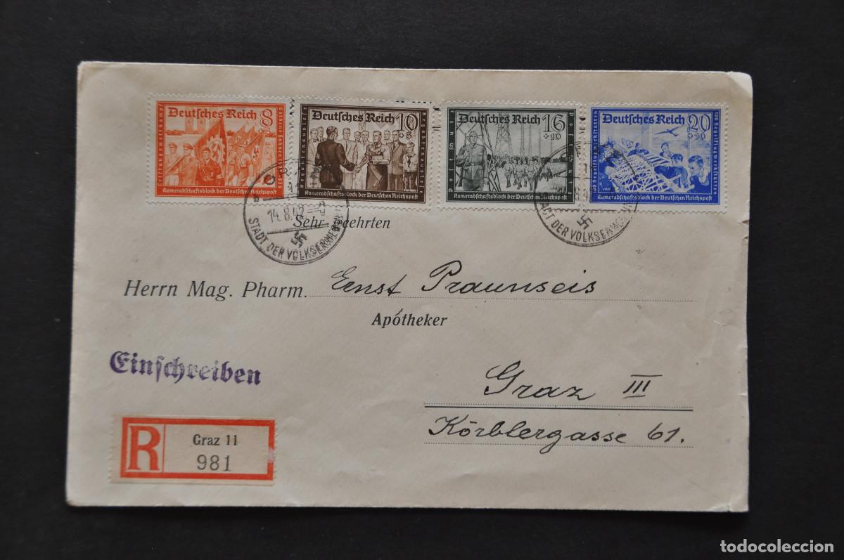 Sellos: SOBRE ALEMANIA - MATASELLO GRAZ 1942