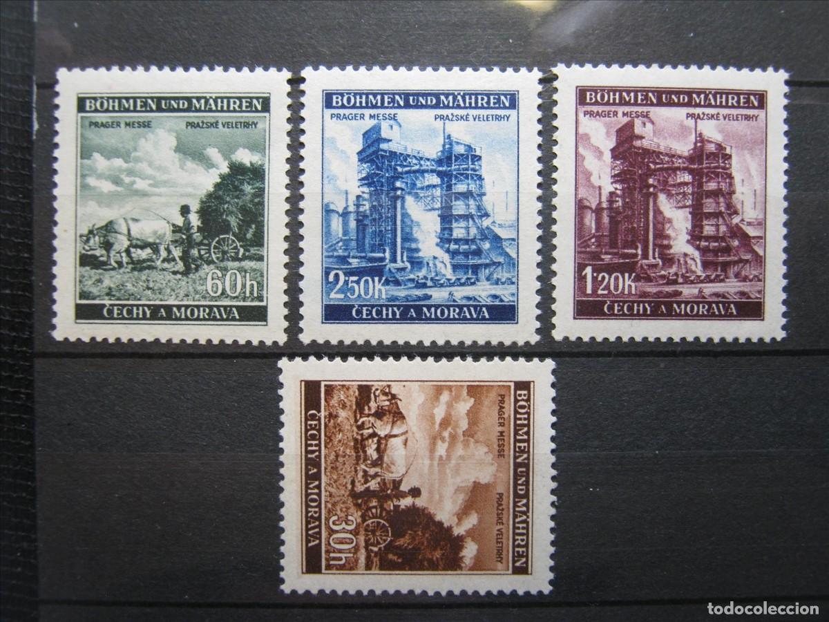 Briefmarken: ALEMANIA OCUPACI&Oacute;N BOHEMIA Y MORAVIA 1941 SERIE YVERT 65/68 MNH** SIN CHARNELA LUJO.