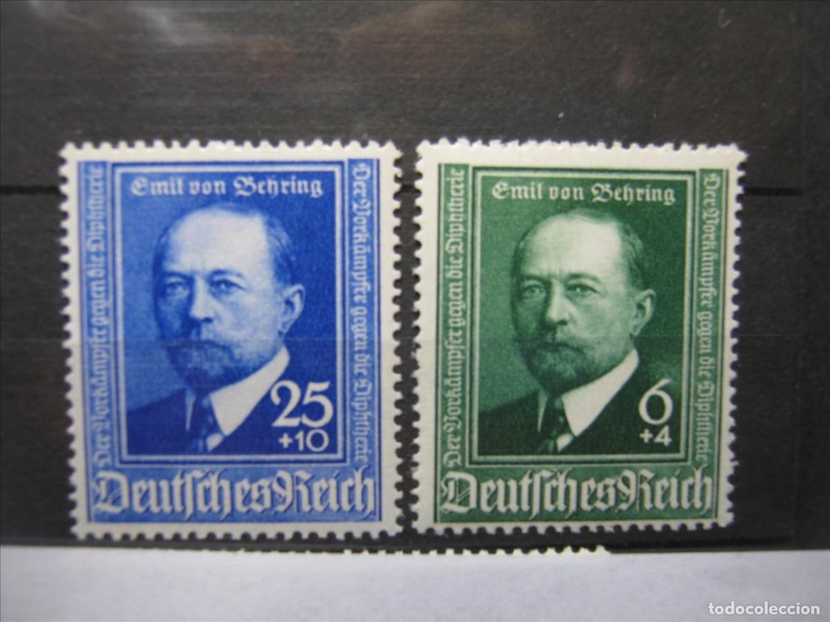 Sellos: ALEMANIA IMPERIO REICH 1940 SERIE YVERT 684/685 LH* LEVE CHARNELA LUJO.