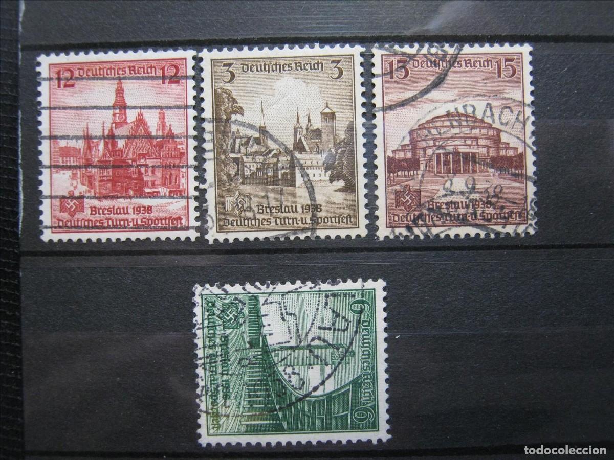 Francobolli: ALEMANIA IMPERIO REICH 1938 SERIE YVERT 608/611 USADOS PERFECTOS.