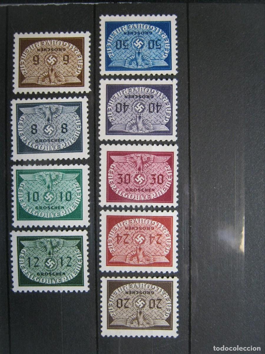 Briefmarken: ALEMANIA OCUPACI&Oacute;N POLONIA SERVICIO 1940 SERIE YVERT 1/9 MICHEL 16/24 (*) NUEVO SIN GOMA LUJO.